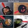 4 Pcs Non-Slip Silicone Hot Handle Holder & Assist Grips, Potholder for Cast Iron Skillets, Heat Resistant Handle Cover Sleeve for Frying Pans, Casserole, Cookware Handles, Red view 4