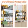 MmuNna Over Sink Dish Drying Rack, 3 Tier Large Dish Drainer for Kitchen, Black Carbon Steel Above Sink Shelf, Counter Storage Organizer with Utensils Holder view 3