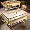 Chafing Dishes for Buffet 2 Pack, 9QT [Elegant Gold and Silver Colors] Stainless Steel Chafing Dish Buffet Set [Sturdy and High Grade] Chafers and Buffet Warmers Sets for Any Party with Complete Set view 1