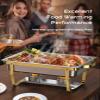 Chafing Dishes for Buffet 2 Pack, 9QT [Elegant Gold and Silver Colors] Stainless Steel Chafing Dish Buffet Set [Sturdy and High Grade] Chafers and Buffet Warmers Sets for Any Party with Complete Set view 2