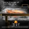 Chafing Dishes for Buffet 2 Pack, 9QT [Elegant Gold and Silver Colors] Stainless Steel Chafing Dish Buffet Set [Sturdy and High Grade] Chafers and Buffet Warmers Sets for Any Party with Complete Set view 3