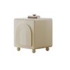 JJTOOLS Night Stand Indoor Square Cream Style Nightstand with 2 Drawers Nightstand Bedroom Storage Cabinet Living Room Sofa Side Table Bedroom Furniture view 1