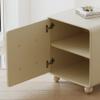 JJTOOLS Night Stand Indoor Square Cream Style Nightstand with 2 Drawers Nightstand Bedroom Storage Cabinet Living Room Sofa Side Table Bedroom Furniture view 4