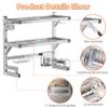 MmuNna 304 Stainless Steel Dish Drying Rack Over Sink, 3 Tiers Dish Drainer Racks Large, Including Flatware Pail, Cleaning Tool Basket and Chopping Board Rack view 3