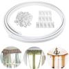 SinseD Curtain Rail Track,Curtain Track Flexible Ceiling Mounted Curtain Track Rail Straight Slide Windows Balcony Plastic Bendable Home Window Decor Accessories, 4500mm view 4