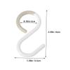 HOLIDYOYO 12pcs White PP S-Shaped Hooks for Keys and Towels Storage view 2