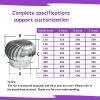 FENGZEQUAN Rotating Chimney Cowl Cap,Stainless Steel Spinner Cowl, Anti Downdraught Chimney Cap with Clamp Chimney Rotating Ventilator Cap Fits Most Standard Chimney Pots (Size : 100mm/3.94in) view 2