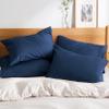 Bedsure Pillow Cases Standard Size Set of 4 - Navy Brushed Microfiber Pillowcases 4 Pack, Super Soft and Cozy Pillow Case Covers with Envelope Closure, Wrinkle, Fade and Stain Resistant, 20x26 Inches view 2