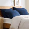 Bedsure Pillow Cases Standard Size Set of 4 - Navy Brushed Microfiber Pillowcases 4 Pack, Super Soft and Cozy Pillow Case Covers with Envelope Closure, Wrinkle, Fade and Stain Resistant, 20x26 Inches view 3