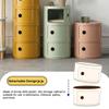 TPTBON Versatile Stackable Nightstand, Plastic Bathroom Storage Cabinet, Round Side Table with Removable Layers, Night Stand End Table for Bathroom, Livingroom, Kitchen(White,2 Tier) view 3