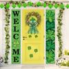 Hying Large St. Patrick's Day Bows for Wreath, Irish Shamrock Wreath Bows Glitter Green Burlap Bows Holiday Tree Bows Ornaments for Front Door Home Saint Patrick's Day Carnival Decorations view 4