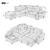 CHARMMA 87.4" Sleeper Sofa Bed,2 in 1 Pull Out Sofa Bed L Shape Couch with Storage Ottoman for Living Room,Bedroom Couch and Small Apartment,Beige,Sofas 41.01lbs,2877 view 2