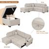 CHARMMA 87.4" Sleeper Sofa Bed,2 in 1 Pull Out Sofa Bed L Shape Couch with Storage Ottoman for Living Room,Bedroom Couch and Small Apartment,Beige,Sofas 41.01lbs,2877 view 3