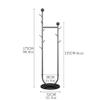 VIRIVI Freestanding Clothes Racks Marble Base Coat Rack with Metal Pipe Stable Clothing Hanger Easy Assembly (Black Black Base) view 2