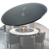 Dining Table Serving Plate Tabletop Rotating Tray Tempered Glass Rotating Tray For Kitchen Dining Table, Round Rotating Serving Plate, Heavy Duty Round Turntable, Glass Swivel Tray, Dining Table Cente view 1