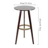 Bar Table Coffee Table Small Bar With Foot Ring High Table Simple High Leg Small Round Table Coffee Table Home Bar Table Bar Table Dining Table Pub Table High Top Table ( Color : A , Size : Small ) view 3