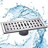 TiStm Large-Traffic Stainless Steel Bathroom Shower Square Floor Waste Grate Sanitary 20Cm X10Cm Floor Drain Sinks view 2