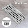 TiStm Large-Traffic Stainless Steel Bathroom Shower Square Floor Waste Grate Sanitary 20Cm X10Cm Floor Drain Sinks view 3