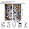 Abstract Grey Yellow Rose Floral Curtains Romantic Modern Flower Black Leaves for Women Girls Bedroom Decor Printed Rod Pocket Blackout Window Drapes for Living Room Kitchen Cafe W31.5xL63in 2 Panels view 2