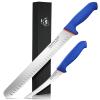 DRAGON RIOT Carving Knife Set for Meat 6 Inch Curved Beef Brisket Trimming and Boning Knife and 10 Inche Meat Slicing Knife Bundle view 1