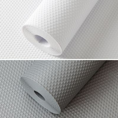 FLPMIX Shelf Liner White - Waterproof Pantry Cabinets Liners, 17.7" X 96InchGrey Easy to Cut Drawer Liners, Waterproof Cabinets Liners, 17.7" X 300 inch