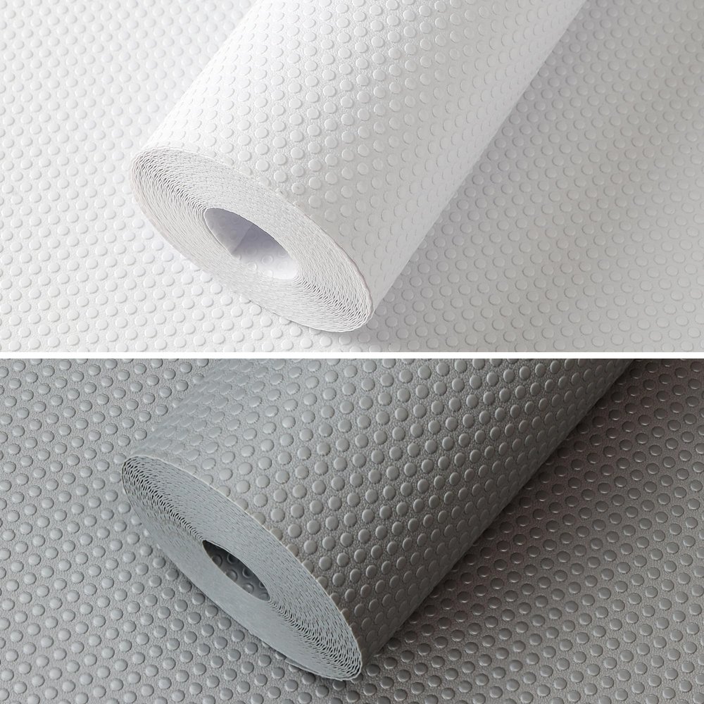 FLPMIX Shelf Liner White - Waterproof Pantry Cabinets Liners, 17.7" X 96InchGrey Easy to Cut Drawer Liners, Waterproof Cabinets Liners, 17.7" X 300 inch