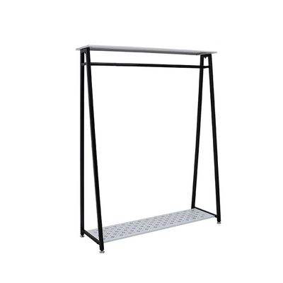 VIRIVI Coat Rack Floor Clothes Racks Metal Pipe Freestanding Clothing Hanger with Storage Shelves (2 120)