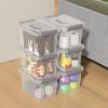Udotry 6 Quart Clear Plastic Storage Latching Bins with Handle, Small Plastic Boxes with Lids, 6 Packs view 4