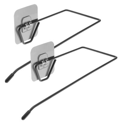 Ciieeo 2pcs Wall Mounted Tissue Rack Black Roll Paper Holders for Kitchen and Bathroom Space-Saving Design Material No Tools Required for Easy Installation