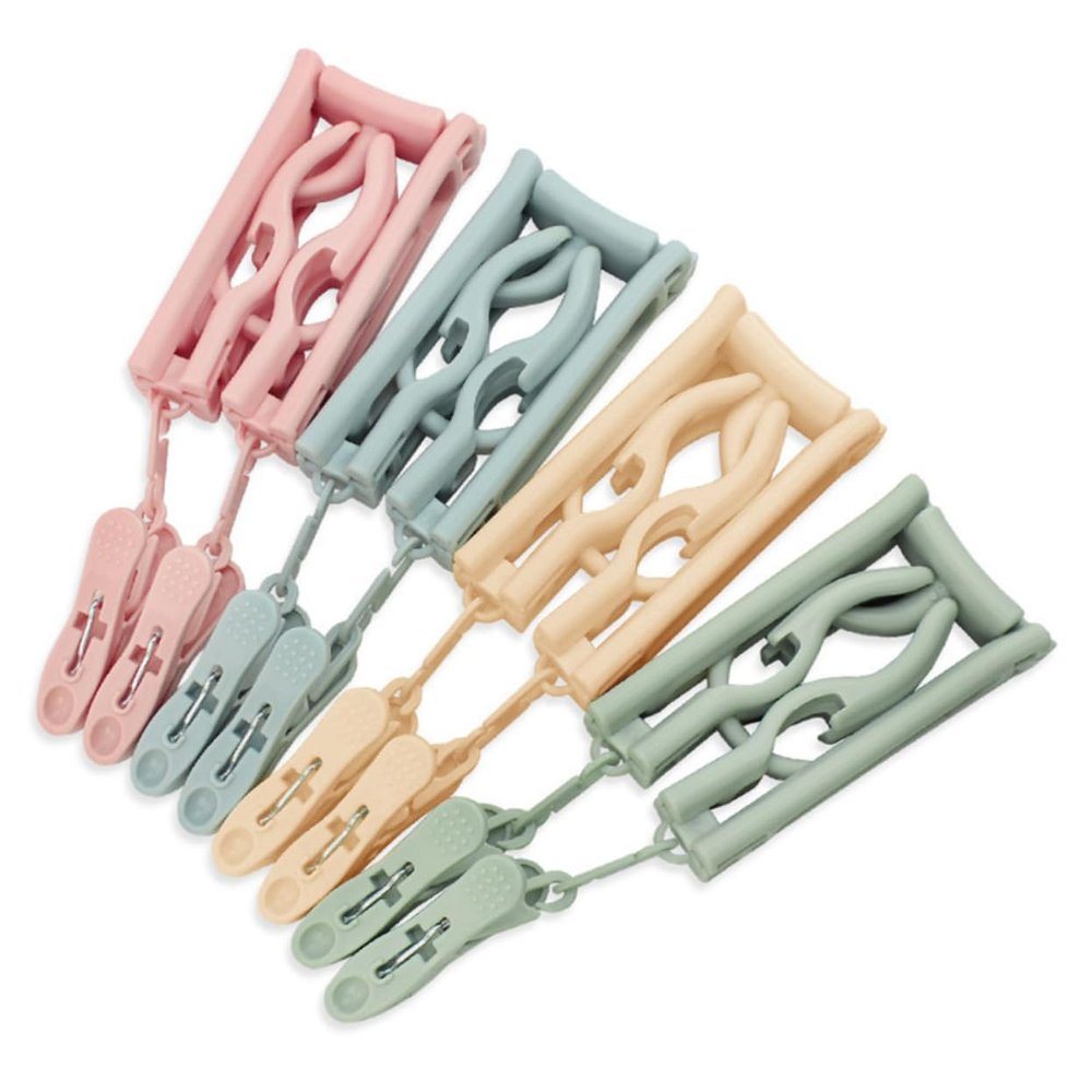 Ciieeo Folding Hangers Clamps Portable Clothes Hangers Space-Saving Drying Rack for Home and Business