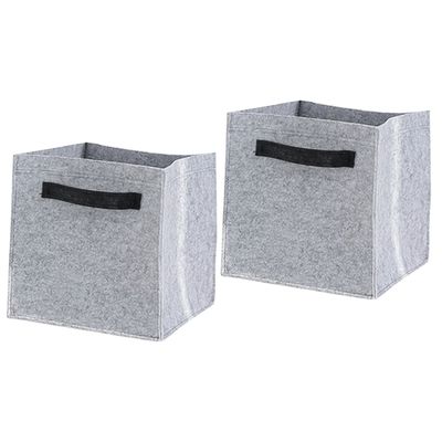 Ciieeo 2pcs Large Felt Laundry Hamper Versatile Storage Basket for Clothes Sturdy Design Comfortable Handles for Home Dorm and Boys and Girls Rooms