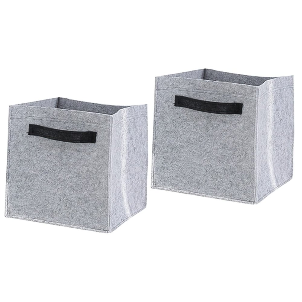 Ciieeo 2pcs Large Felt Laundry Hamper Versatile Storage Basket for Clothes Sturdy Design Comfortable Handles for Home Dorm and Boys and Girls Rooms