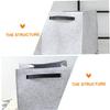 Ciieeo 2pcs Large Felt Laundry Hamper Versatile Storage Basket for Clothes Sturdy Design Comfortable Handles for Home Dorm and Boys and Girls Rooms view 4