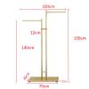 THEGA Metal Clothes Rail - Household Floor Coat Rack, Retail Store Clothes Display Rack Adjustable Clothes Hanging Rod,Double Hanging Rod Commercial Grade Clothing Store Shelves view 2