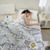 XHCTNN Spring Quilted Quilt, Super Soft Class A Maternal and Infant Grade Cotton Towel Quilt - Skin Friendly Breathable Comforter Core Office Quilted Nap Blanket(E,150 * 200cm/59 * 79") view 1