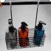 Antrader Hanging Shower Rack,Shower Caddy Hanging,Hung on the Faucet or the Door,the Back Hook Can be Rotated,No Drilling,304 Stainless Steel,Single Layer Shelf-Black view 3