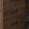 KWOKING Contemporary Brown Wooden Office Desk with Locking Drawers & Cable Management - Without Chairs Desk Staff Desk Office Staff Desk Simple Computer Desk Brown-Black - 4 Drawers 47"L x 24"W x 29"H view 3