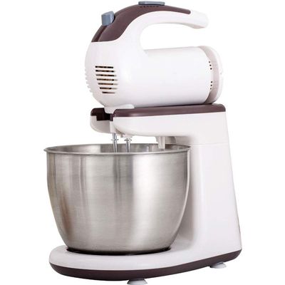 5 Speed Hand Mixer Electric, 300W Ultra Power Kitchen Hand Mixers with Stainless Steel Attachments and Storage Case