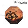 4Pcs Drink Coasters for Drinks Tabletop Protection, Road Bicycle Leather Coaster for Kinds of Cups, Absorbent Cup Coaster for Coffee Table Home Decor 4" Cup Mat Pad view 2