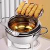 Deep Fryer Pot, 3L Japanese Tempura oil fryer with Thermometer, Nonstick Deep Frier, for Tempura/Frech/Fish/Chicken Fries (Color : Silver, Size : 35cm/13.7in) view 3