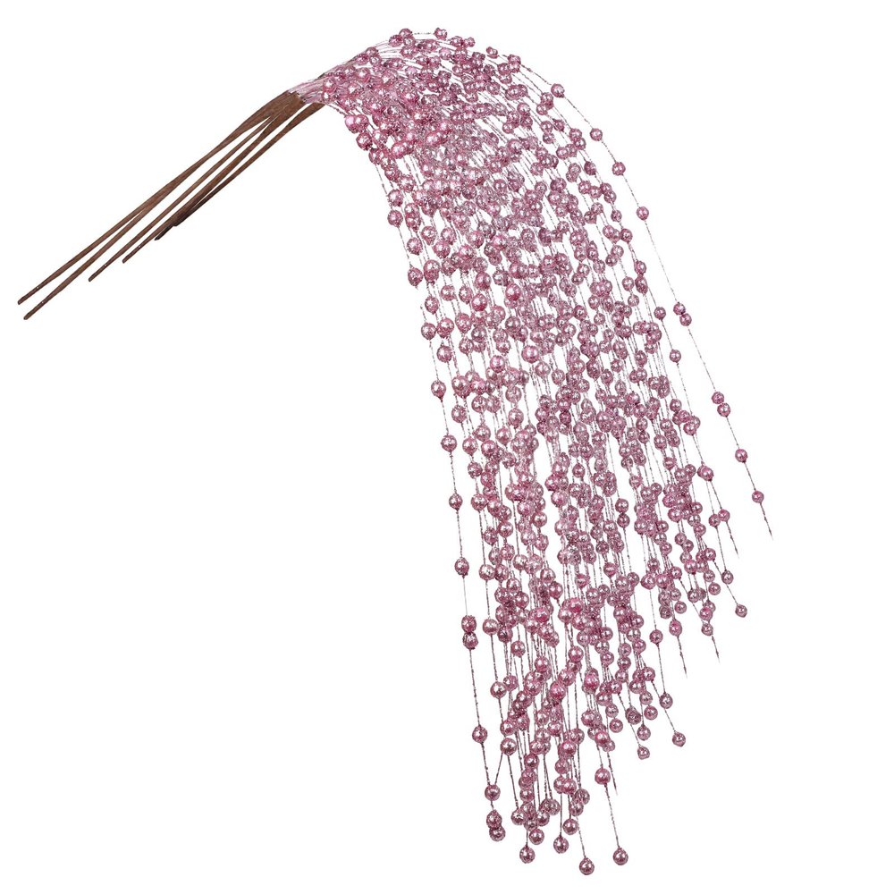 Ddewing Long Artificial Glitter Berry Stem Ornaments Artificial Glitter Berries Branch Christmas Tree Stems Glitter Sticks Branches Christmas Picks Decorative for DIY Vase Wreath Home (#20 10PCS)