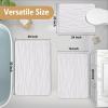 Buganda Memory Foam Bathroom Rug Mat 47x17, Extra Soft and Absorbent Bath Mats, Non-Slip and Machine Washable Bath Rugs for Bathroom Floor,Tub and Shower, White view 2