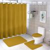 Custom 4 Piece Bathroom Rug Set Personalized Customized Image Photos, Customize Shower Curtain 4 Piece Set Include 12 Hooks, 1 Bath Mat, 1 Contour Mat, 1 Toilet Lid Cover, DarkGoldenrod view 1