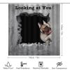 Custom 4 Piece Bathroom Rug Set Personalized Customized Image Photos, Customize Shower Curtain 4 Piece Set Include 12 Hooks, 1 Bath Mat, 1 Contour Mat, 1 Toilet Lid Cover, DarkGoldenrod view 3