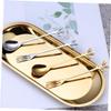 MAGICLULU 8pcs Stainless Steel Spoon Fork Creative Leaf Design for Elegant Dining Restaurant Hotel Silverware for Fruits Cakes More view 3