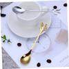 MAGICLULU 8pcs Stainless Steel Spoon Fork Creative Leaf Design for Elegant Dining Restaurant Hotel Silverware for Fruits Cakes More view 4