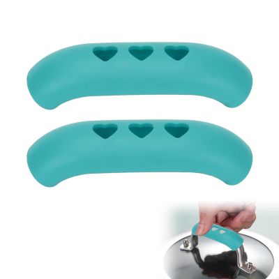 Dioche 2Pcs Silicone Assist Handle Holder Grip Heat Non Slip Pot Grip Handle Sleeve, Easy Install with Cast Iron, Frying Pans, Skillets, and More (Blue), Wholesale Business