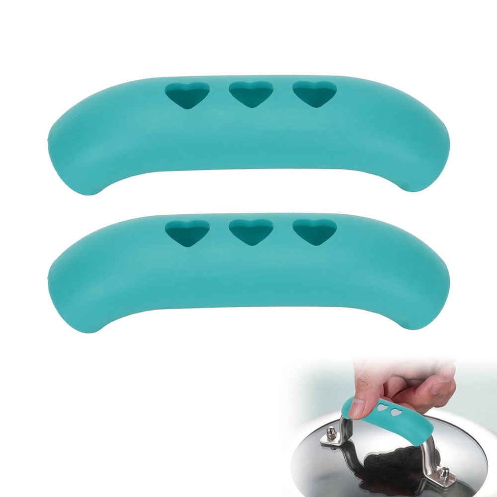 Dioche 2Pcs Silicone Assist Handle Holder Grip Heat Non Slip Pot Grip Handle Sleeve, Easy Install with Cast Iron, Frying Pans, Skillets, and More (Blue), Wholesale Business