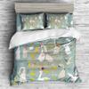 Boasorte Graceful Goose Prints Duvet Cover Set | Farm Animal Pastoral Goose Design Bedding Set | with Soft Duvet Cover+2 Pillow Shams(3pcs) or Sheet (4pcs) (A,Full-3PCS) view 2