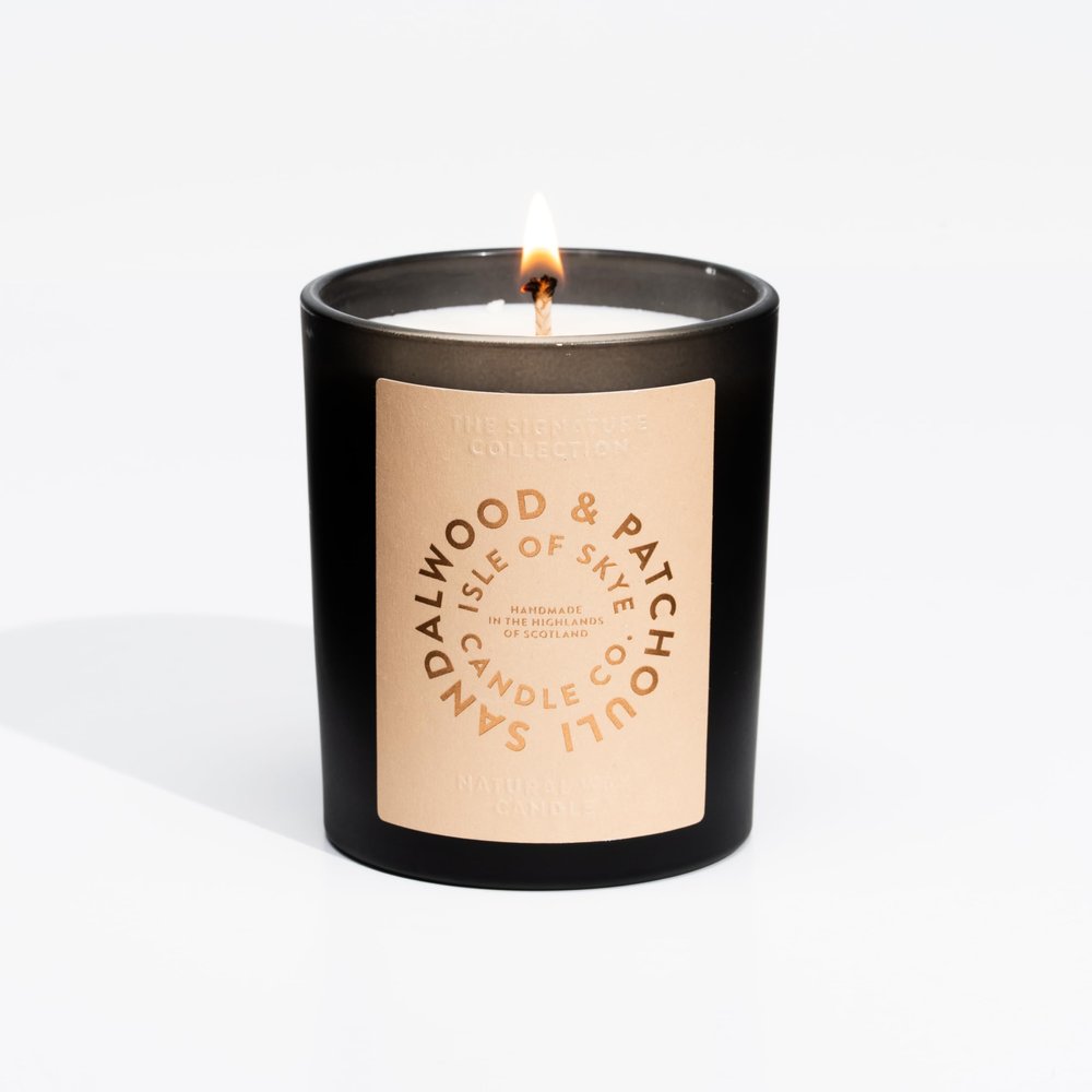 Isle of Skye Candle Company Large Sandalwood & Patchouli by Isle of Skye Candle Company, Beige